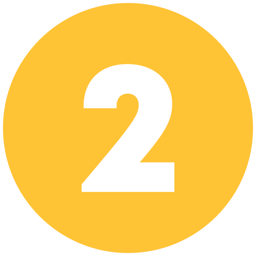 Yellow circle with number two